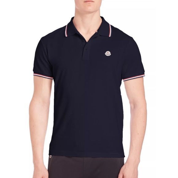 moncler navy blue polo moncler navy blue polo